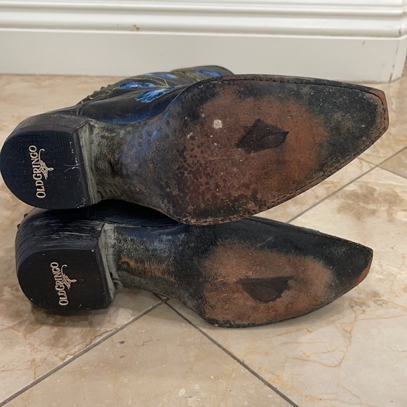 Old Gringo Embroidered Crystal Sora Size 6.5B Western Cowboy Cowgirl Boots Blue - Picture 8 of 13